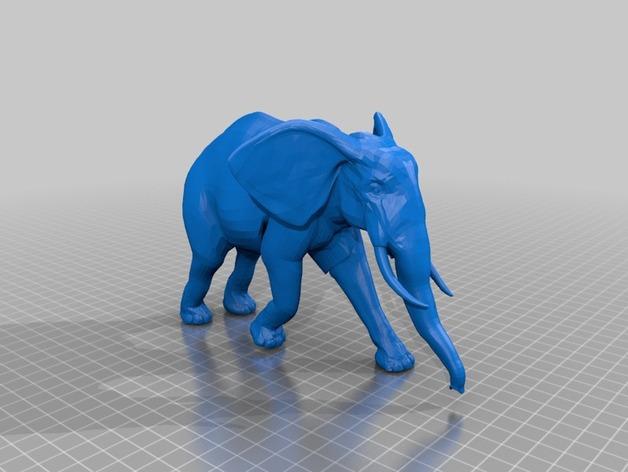 行走的大象3D打印模型