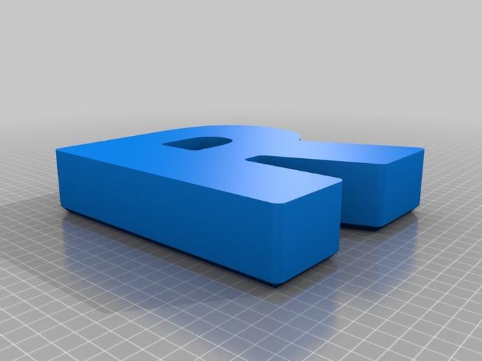 字母装饰3D打印模型