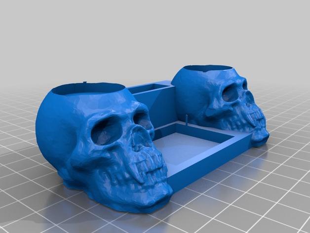 骷髅收纳盒3D打印模型