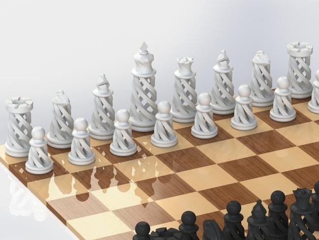 螺旋象棋3D打印模型