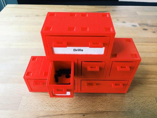 可拆装收纳盒3D打印模型
