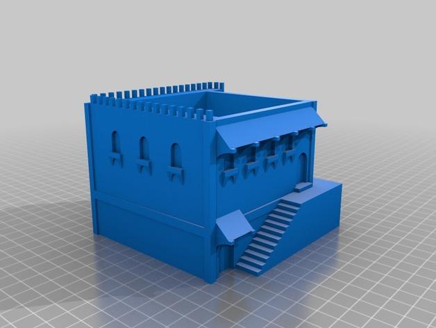 迷你别墅花盆3D打印模型