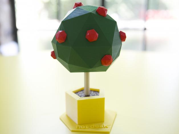 低聚树雕塑3D打印模型