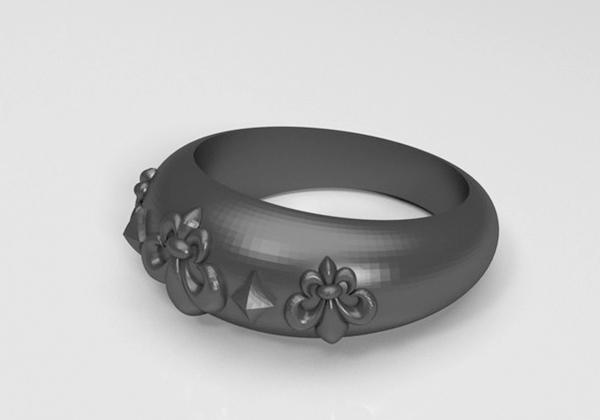 芙蓉戒指指环3D打印模型