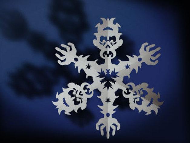 哥特式花纹系列 僵尸雪花3D打印模型