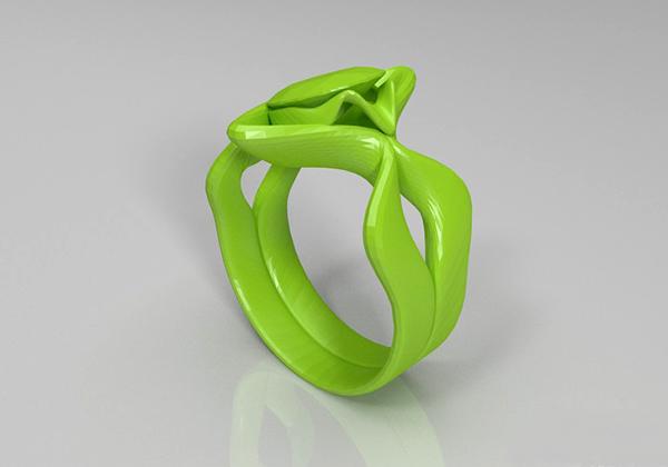 蓝宝石戒指3D打印模型