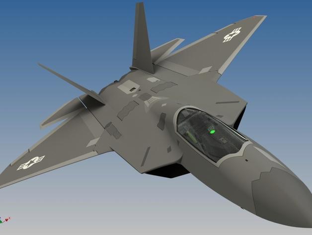 F-22猛禽战斗机3D打印模型