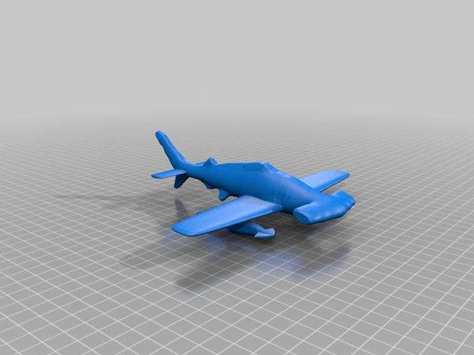 HH-7P重型战斗机3D打印模型