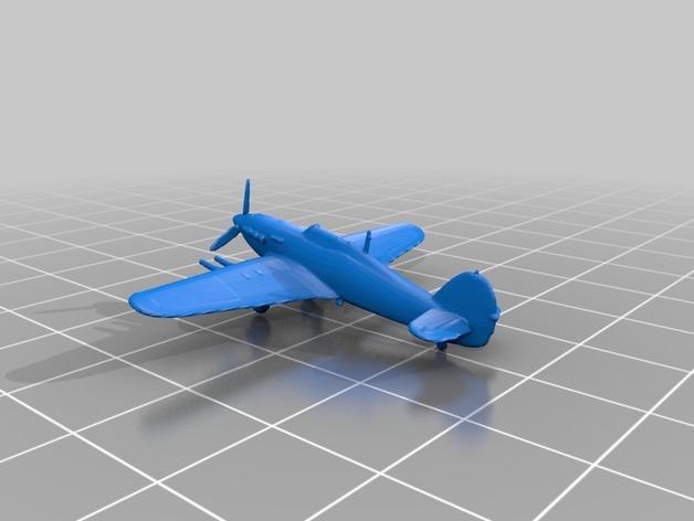 德哈维兰飓风战斗机3D打印模型