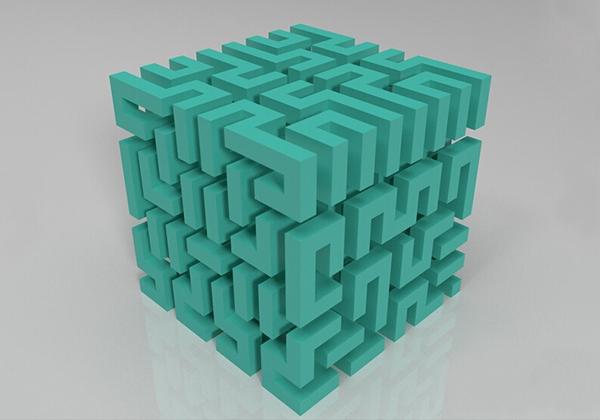 迷宫方块3D打印模型