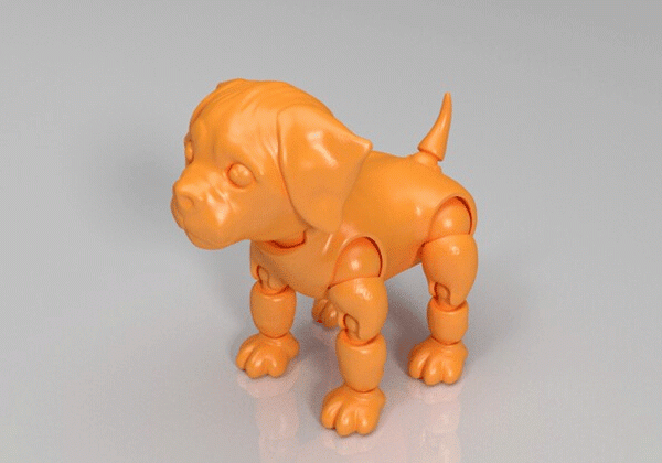 关节可以活动的狗狗3D打印模型