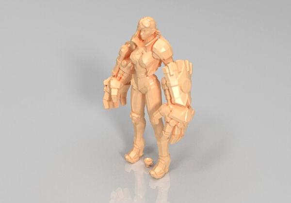 女战士3D打印模型