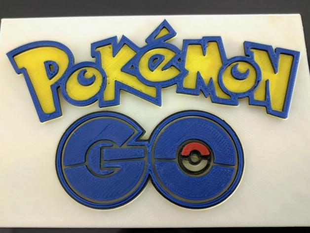 Pokemon GO 口袋妖怪 神奇宝贝LOGO3D打印模型