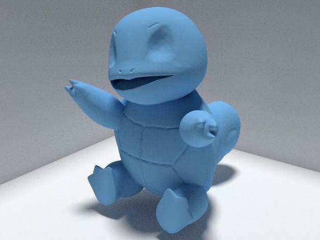 Pokemon GO 任天堂 口袋妖怪 宠物小精灵 神奇宝贝杰尼龟3D打印模型