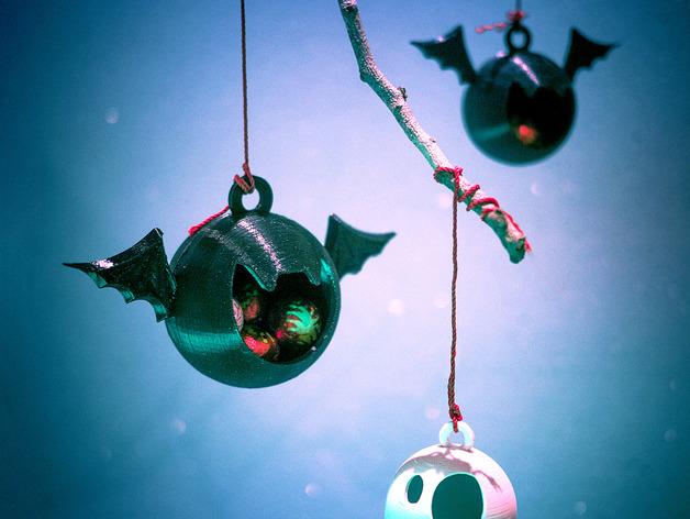 万圣节蝙蝠球&万圣节小鬼挂件3D打印模型