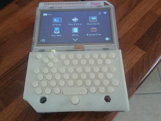PocketCHIP便携式计算机外接键盘与笔3D打印模型