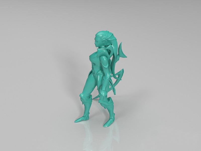 英雄联盟LOL皎月女神黛安娜3D打印模型