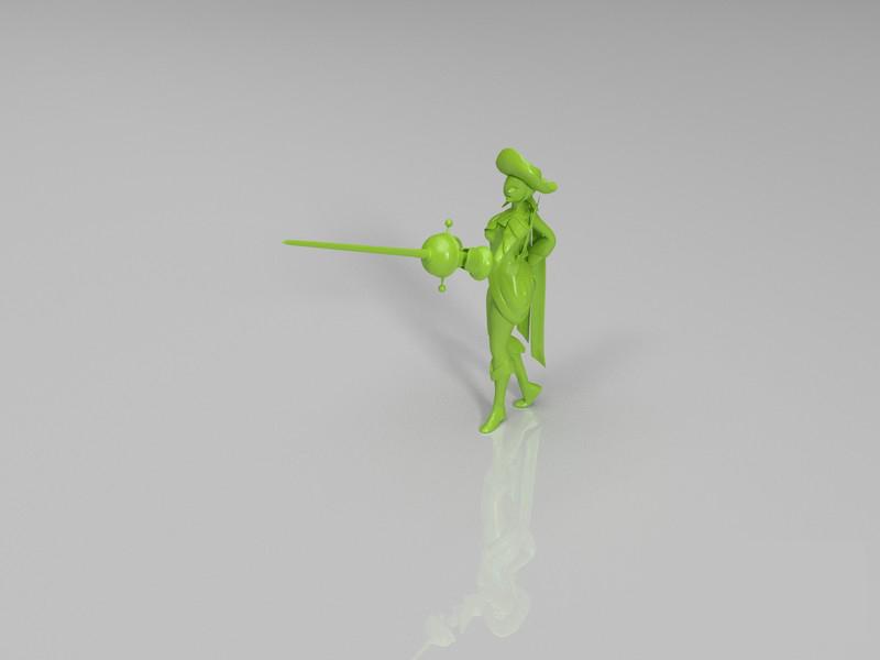 英雄联盟LOL 皇家守卫菲奥娜3D打印模型