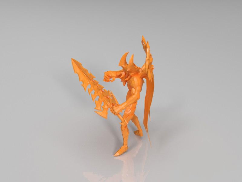 英雄联盟LOL 暗裔剑魔-亚托克斯3D打印模型