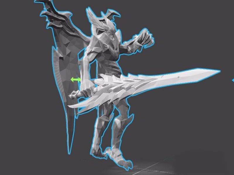 英雄联盟LOL 剑魔 仲裁骑士3D打印模型