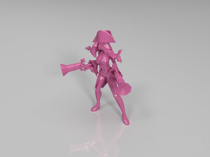 英雄联盟LOL 赏金猎人厄运小姐3D打印模型