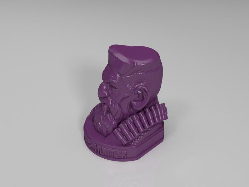 僵尸猎人头像3D打印模型
