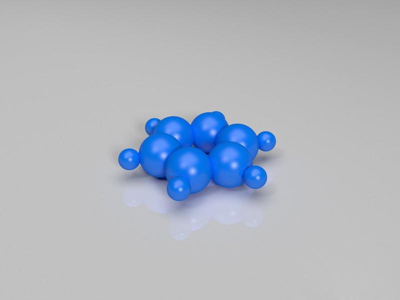 苯分子模型3D打印模型