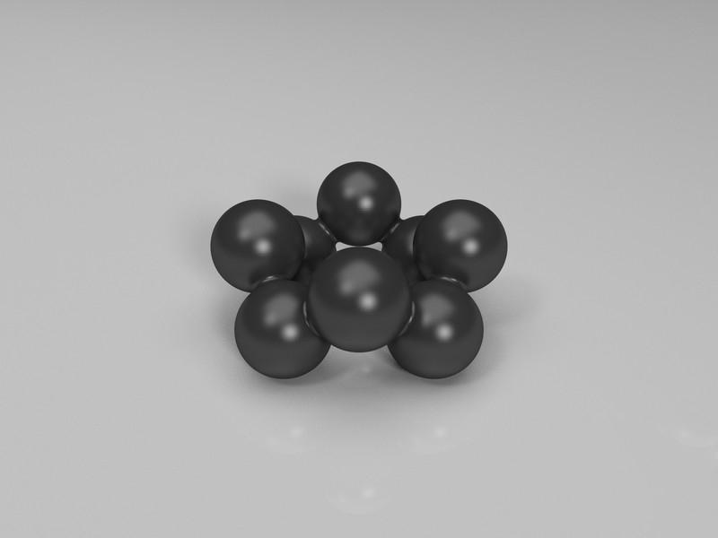 S8 硫单质分子3D打印模型