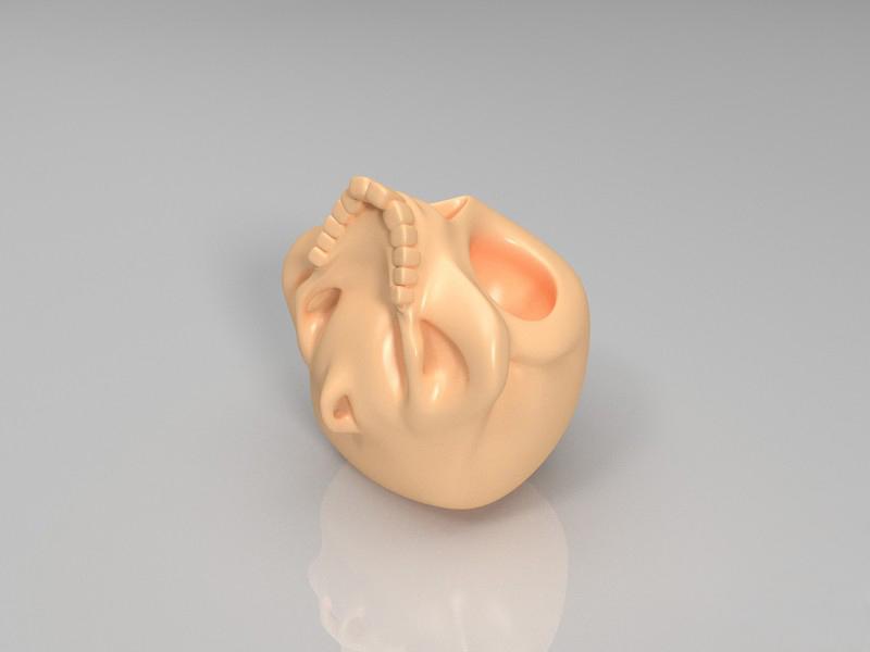 Q版骷髅骨骼模型3D打印模型
