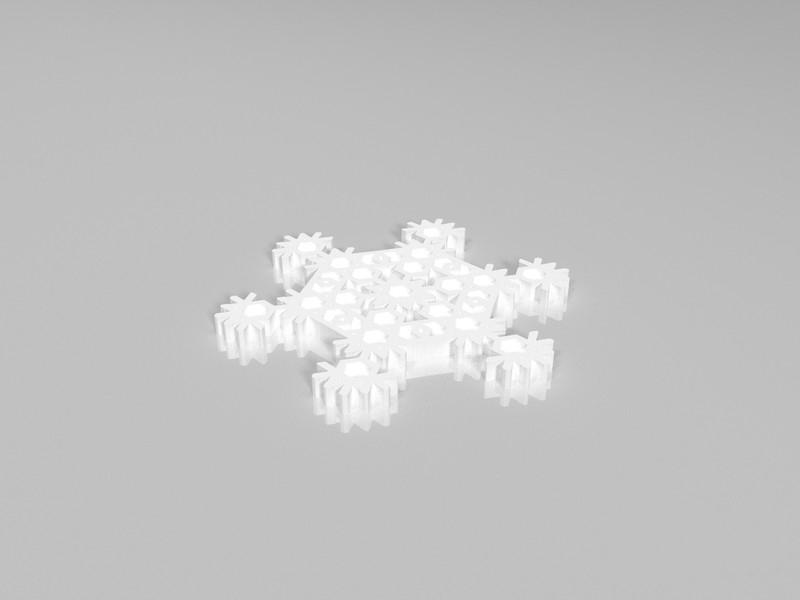 圣诞节的雪花3D打印模型