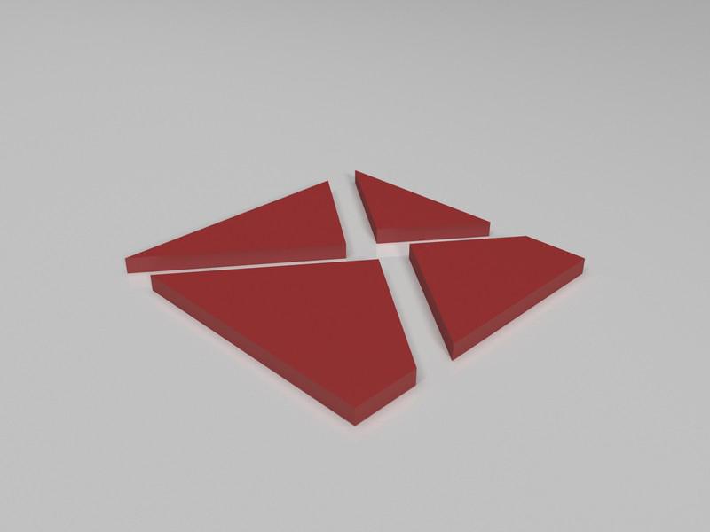 勾股定理推理模型3D打印模型
