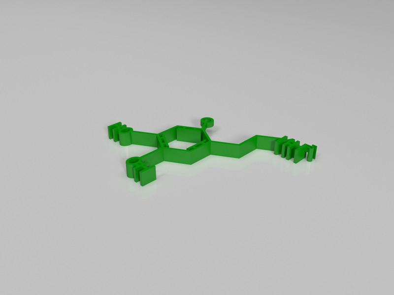 多巴胺分子吊坠3D打印模型