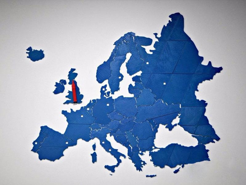 欧洲地图拼图 3D打印模型