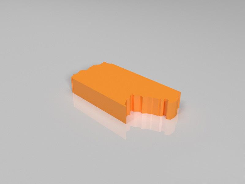 德国三色地图3D打印模型