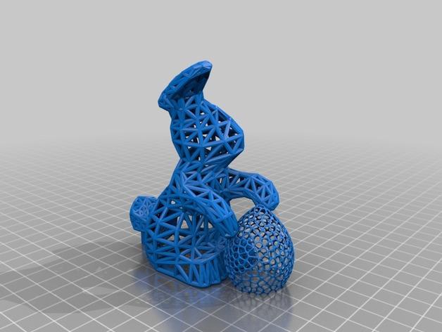复活节兔子和鸡蛋3D打印模型