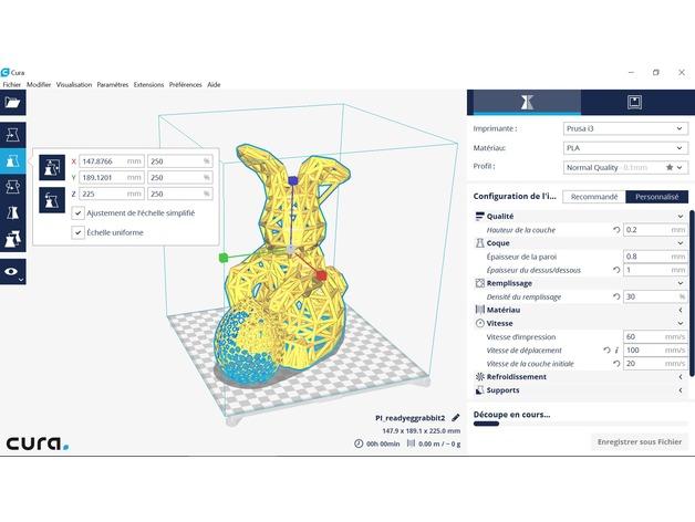 复活节兔子和鸡蛋3D打印模型