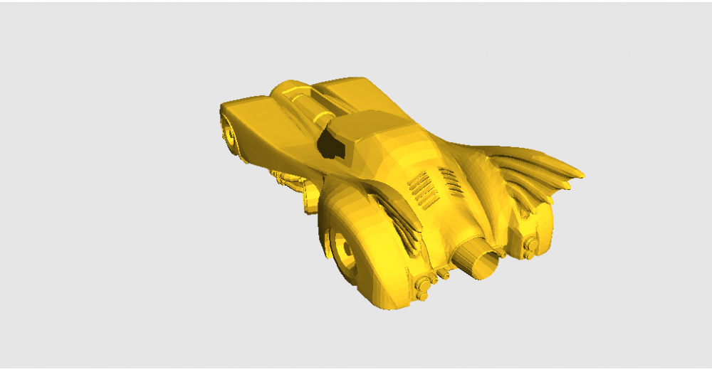 DC蝙蝠侠战车 修复版3D打印模型