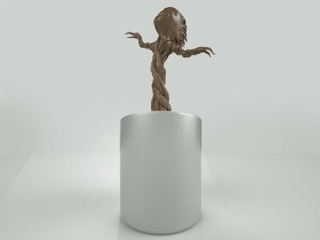 翩翩起舞的格鲁特3D打印模型
