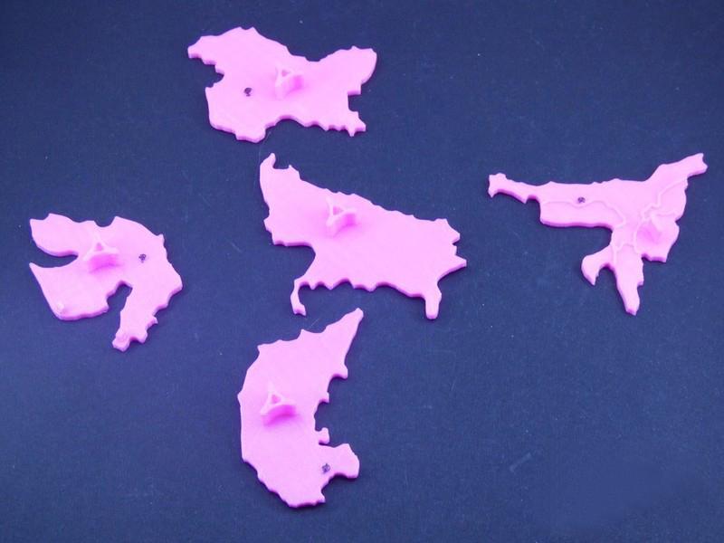 印度地图拼图3D打印模型
