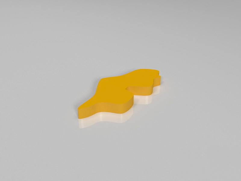 非洲地图拼图模型3D打印模型