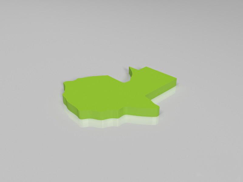 中美洲地图拼图3D打印模型