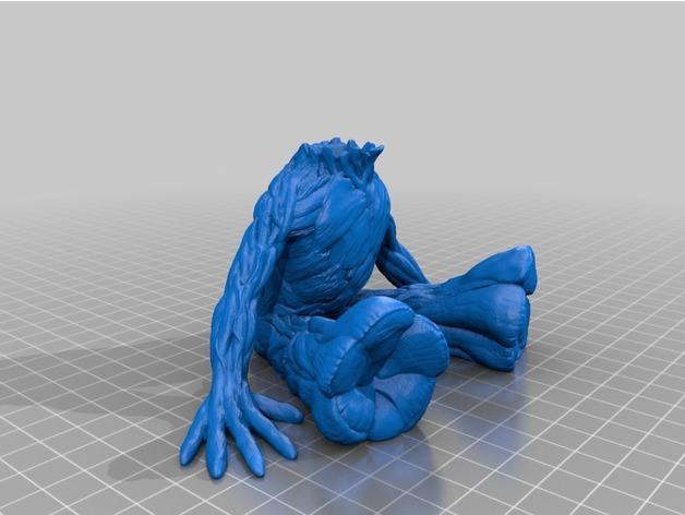 树人格鲁特 （低分辨）3D打印模型