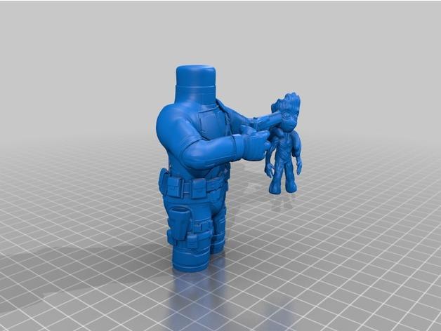 漫威死侍和格鲁特3D打印模型