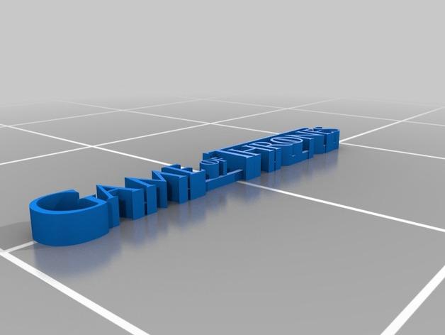 权利的游戏悬浮LOGO3D打印模型