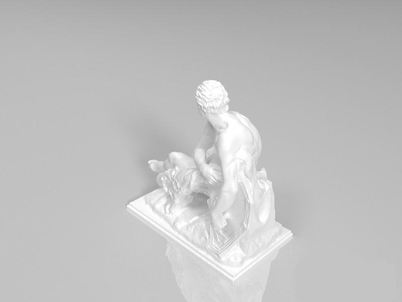 人与狮子3D打印模型
