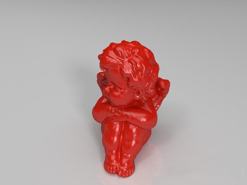 小天使雕像3D打印模型