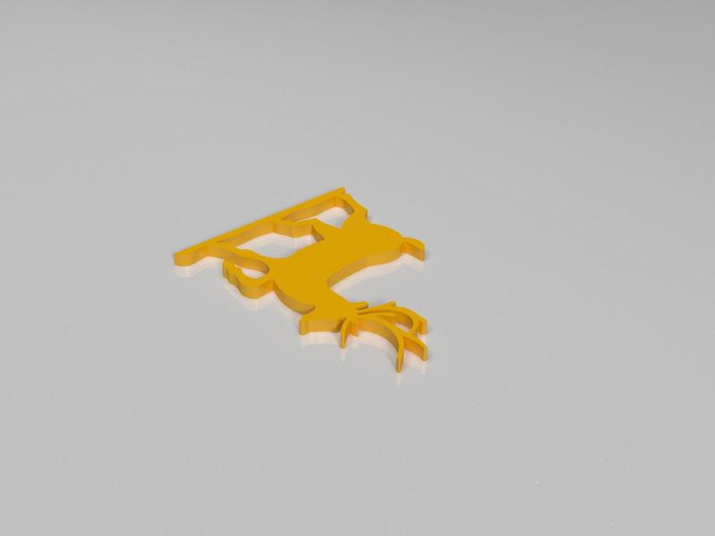 麋鹿窗贴3D打印模型