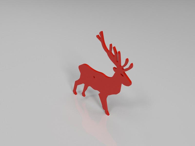 圣诞节麋鹿车3D打印模型