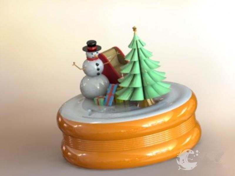 圣诞雪景3D打印模型