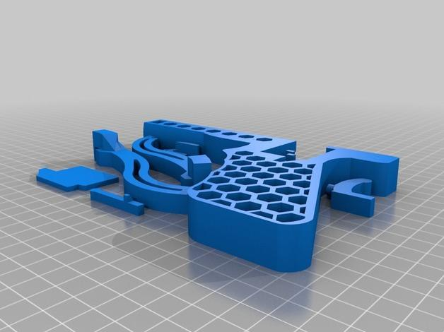 橡皮筋玩具枪3D打印模型